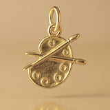 14ct Gold Plated - Classic Artist's Palette Charm