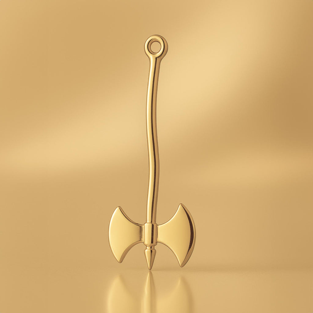 14ct Gold Plated - Viking Battle Axe Charm