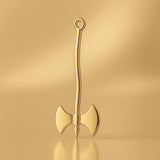 14ct Gold Plated - Viking Battle Axe Charm