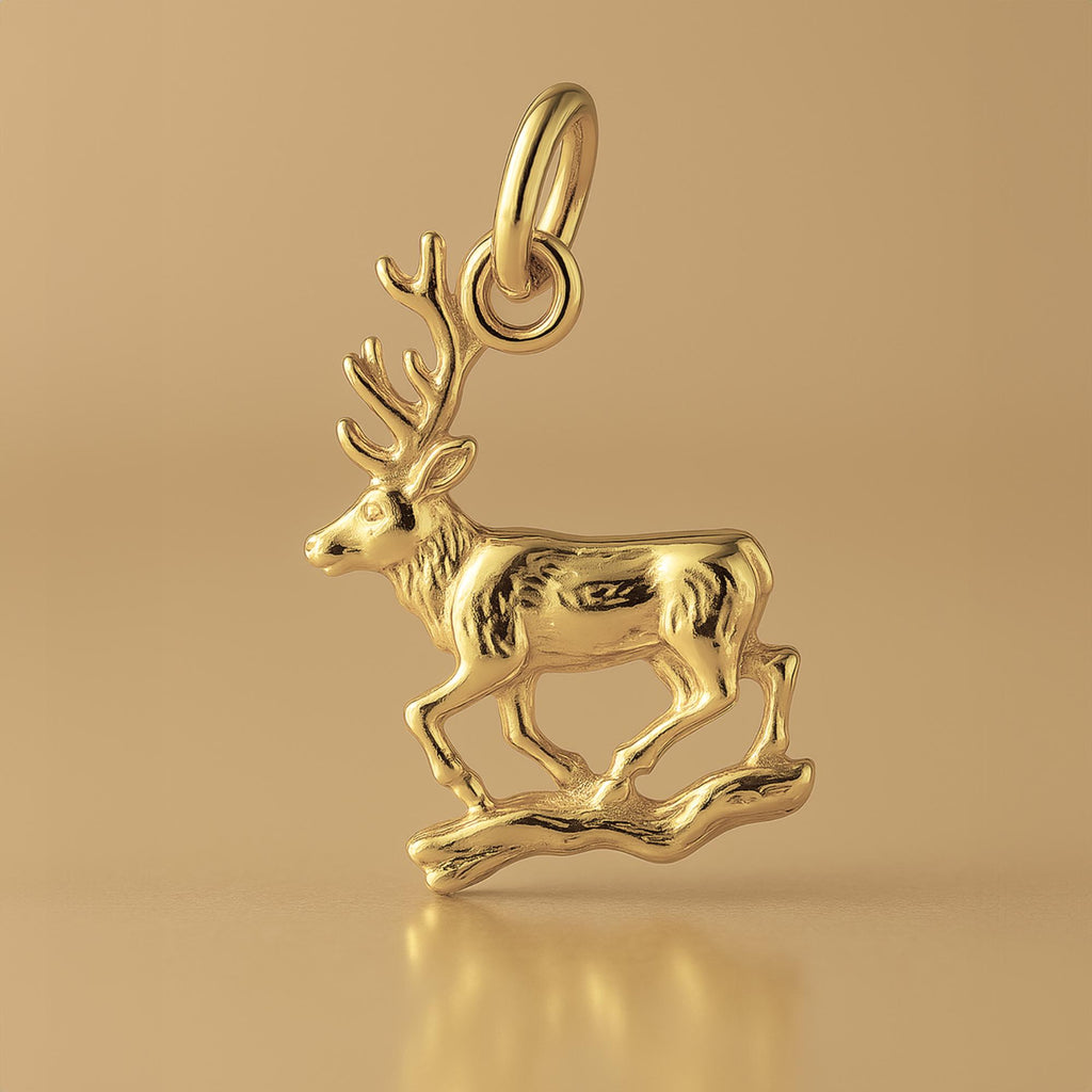 14ct Gold Plated - Forest Elk Charm