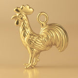 14ct Gold Plated - Barn Rooster Charm