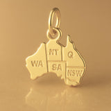14ct Gold Plated - Australia States Charm