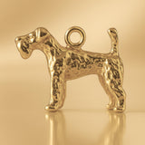 14ct Gold Plated - Shaggy Labradoodle Dog Charm