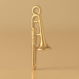 14ct Gold Plated - Tenor Trombone Charm
