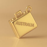 14ct Gold Plated - Australia Suitcase Charm