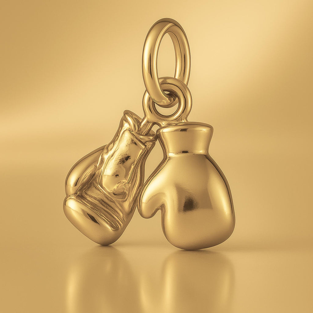 14ct Gold Plated - Classic Boxing Gloves Charm