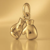 14ct Gold Plated - Classic Boxing Gloves Charm