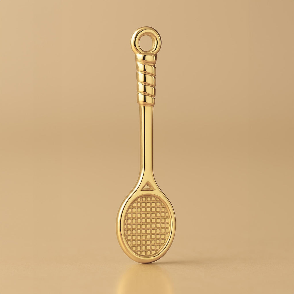 14ct Gold Plated - Badminton Racket Charm