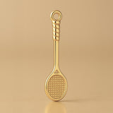 14ct Gold Plated - Badminton Racket Charm