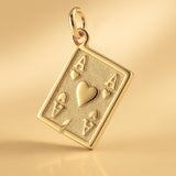14ct Gold Plated - Ripped Ace Card Charm