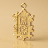 14ct Gold Plated - Ornate Cuckoo Clock Charm