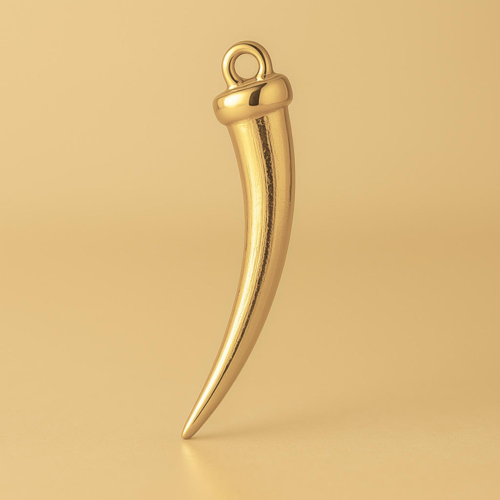 14ct Gold Plated - Walrus Tusk Charm