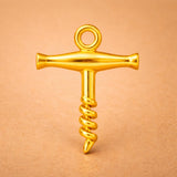 14ct Gold Plated - Traditional Corkscrew Charm