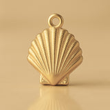 14ct Gold Plated - Scallop Beach Shell Charm