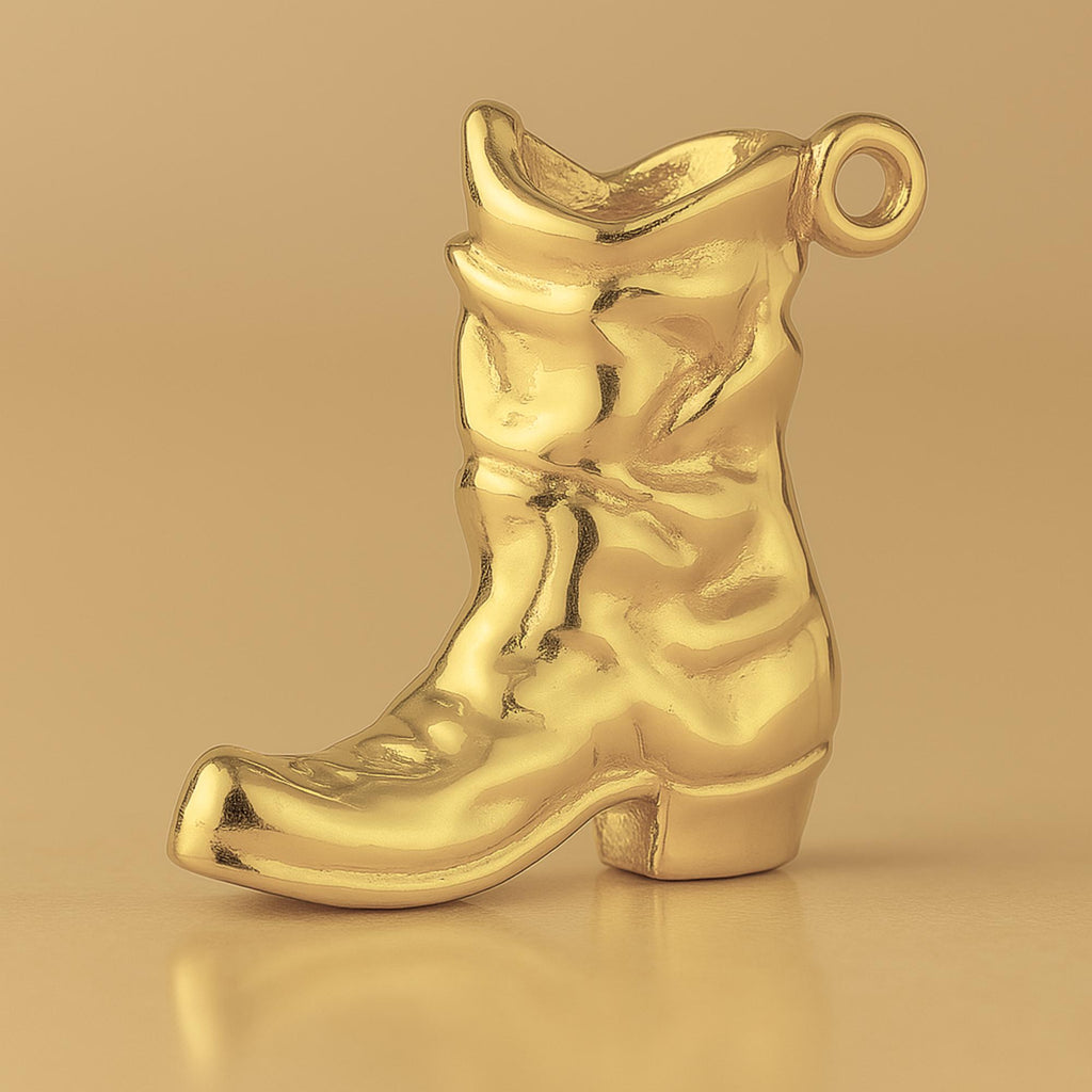 14ct Gold Plated - Motorbike Boot Charm