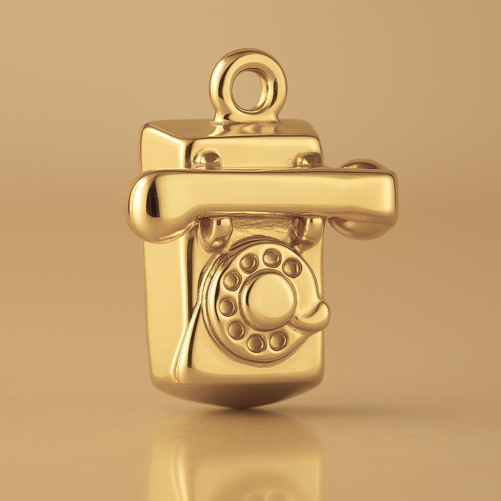 14ct Gold Plated - Rotary Telephone Charm
