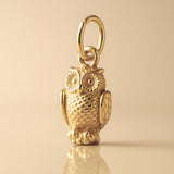 14ct Gold Plated - Woodland Owl Charm