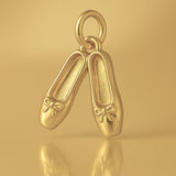 14ct Gold Plated - Ballet Shoes Charm