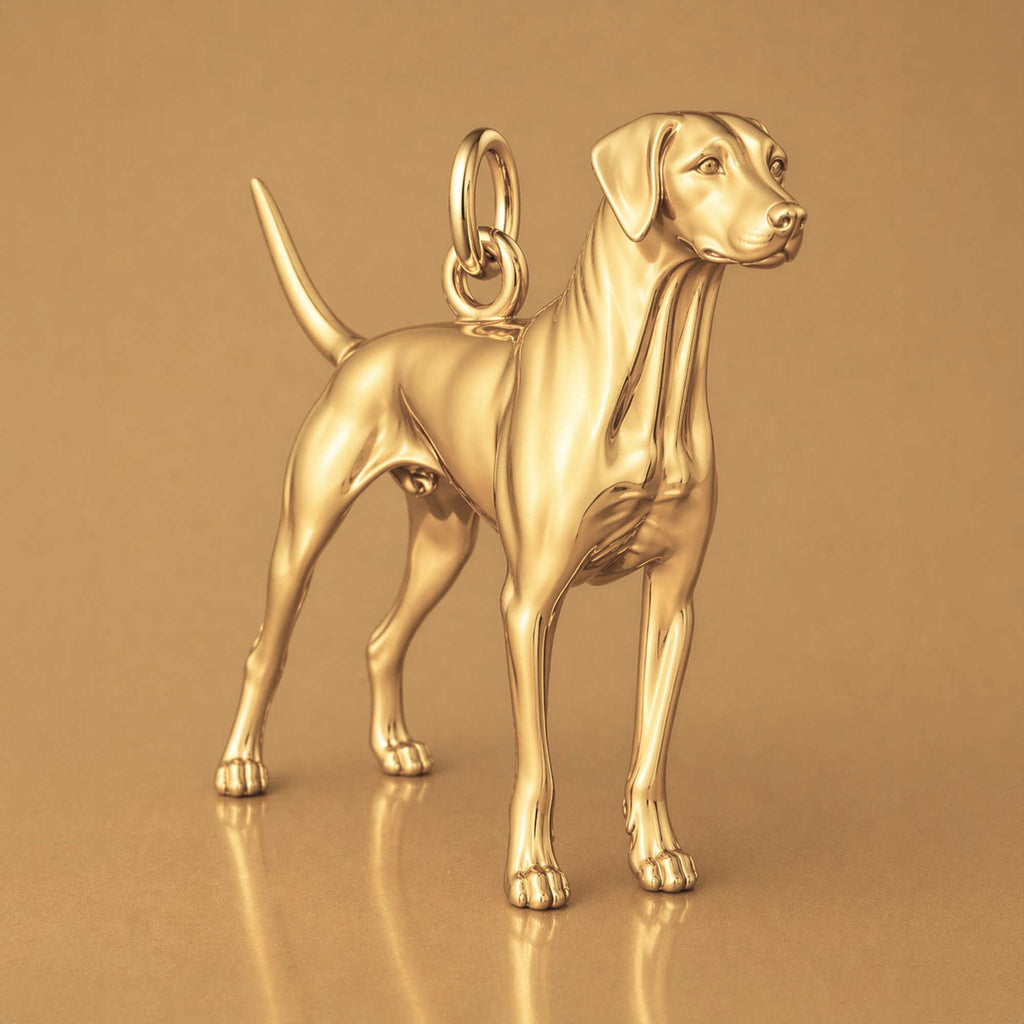 14ct Gold Plated - Dalmatian Dog Charm
