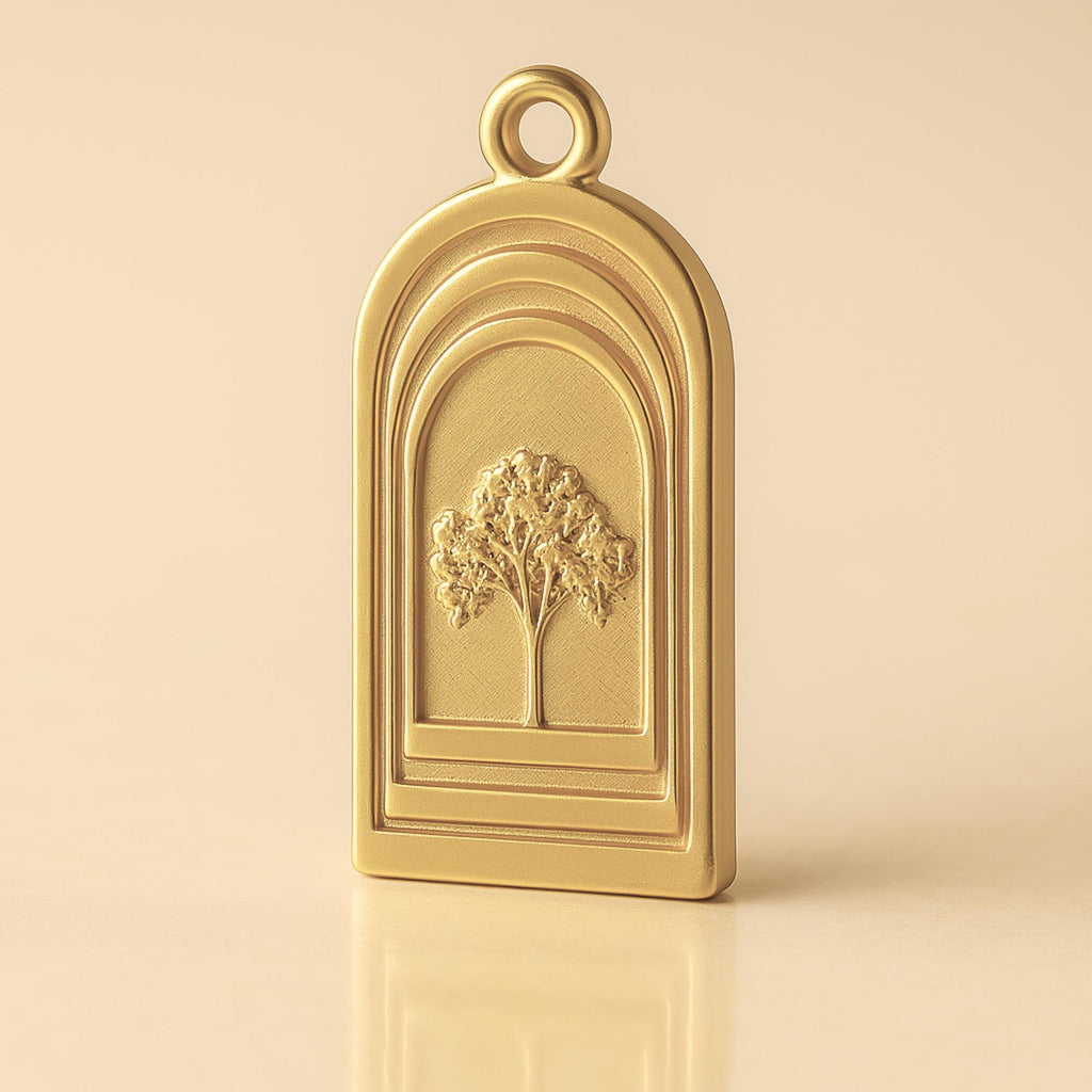 14ct Gold Plated - Arched Tree of Life Charm