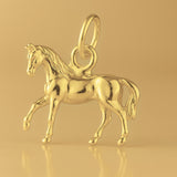 14ct Gold Plated - Prancing Arabian Horse Charm