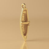 14ct Gold Plated - River Canoe Charm