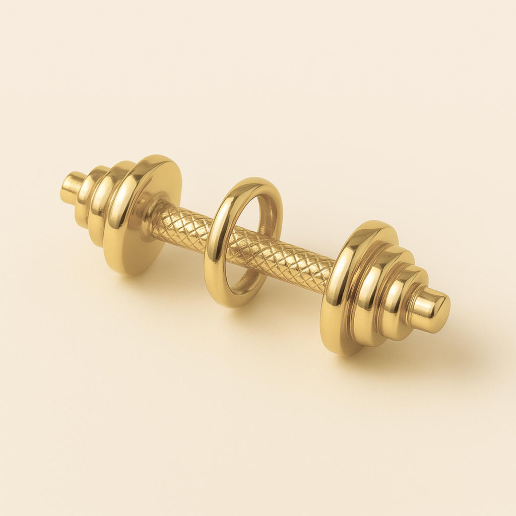 14ct Gold Plated - Classic Barbell Charm