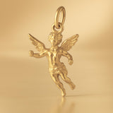 14ct Gold Plated - Flying Cherub Angel Charm