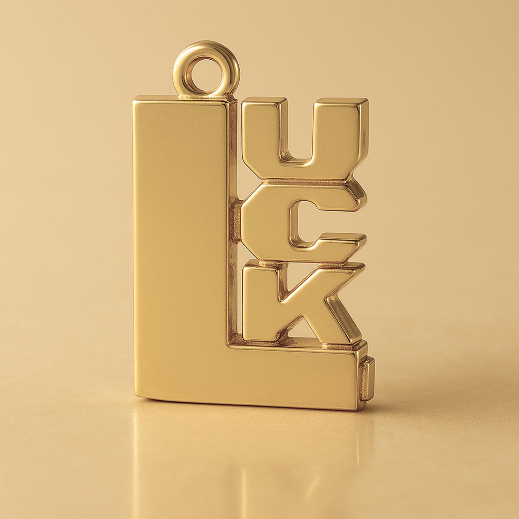 14ct Gold Plated - LUCK Charm