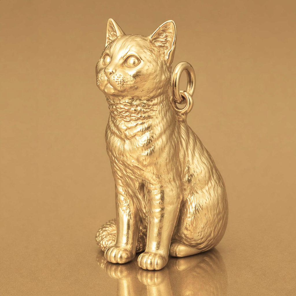 14ct Gold Plated - European Shorthair Cat Charm