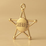 14ct Gold Plated - Sheriff Star Charm