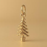 14ct Gold Plated - Potted Fir Christmas Tree Charm