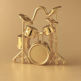 14ct Gold Plated - Classic Drum Kit Charm
