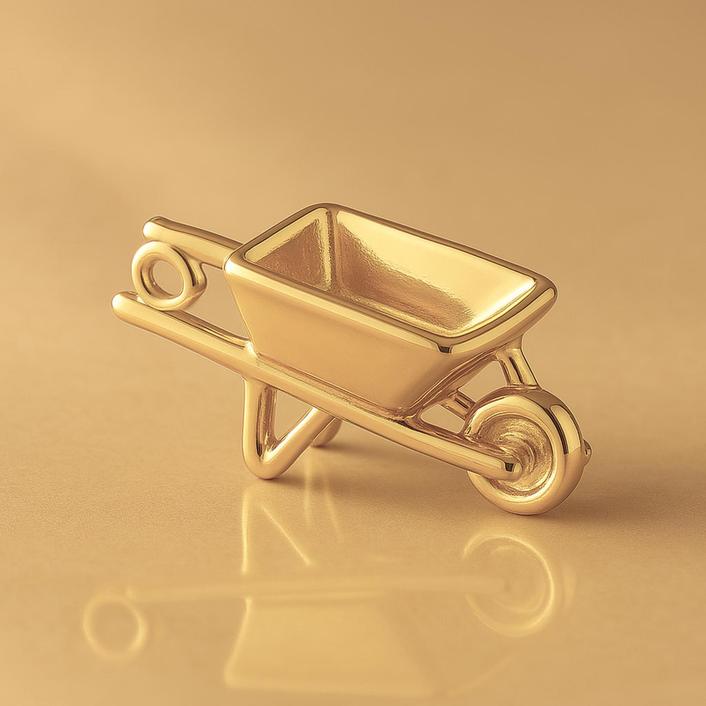 14ct Gold Plated - Harvest Wheelbarrow Charm