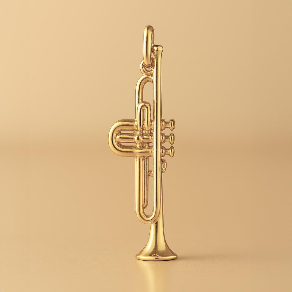 14ct Gold Plated - Tube Trumpet Charm