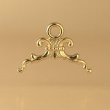 14ct Gold Plated - Fleur-de-Lis Crest Charm