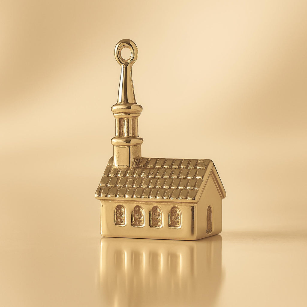 14ct Gold Plated - Steeple Church Charm