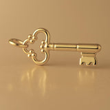 14ct Gold Plated - Clover Key Charm