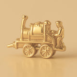 14ct Gold Plated - Locomotive Train Driver Charm