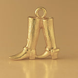 14ct Gold Plated - Classic Cowboy Boots Charm