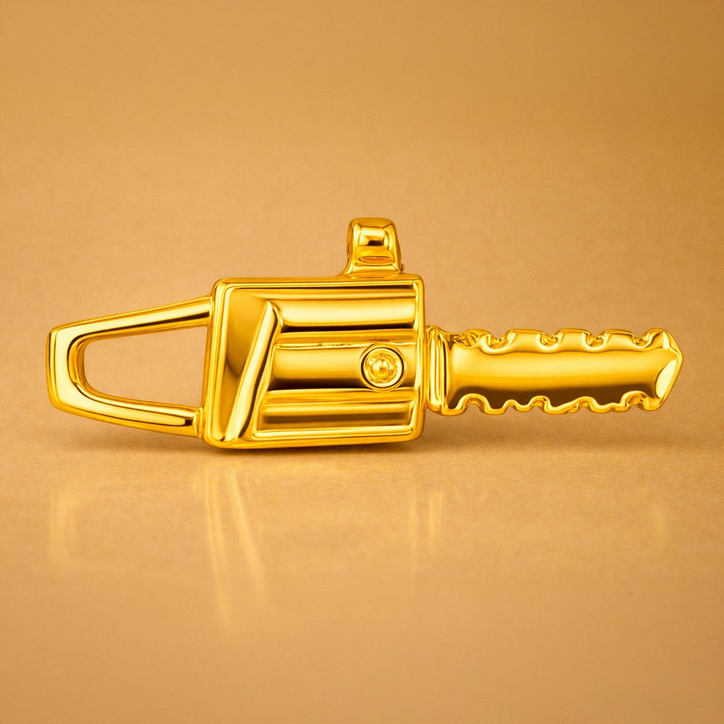 14ct Gold Plated - Loggers Chainsaw Charm
