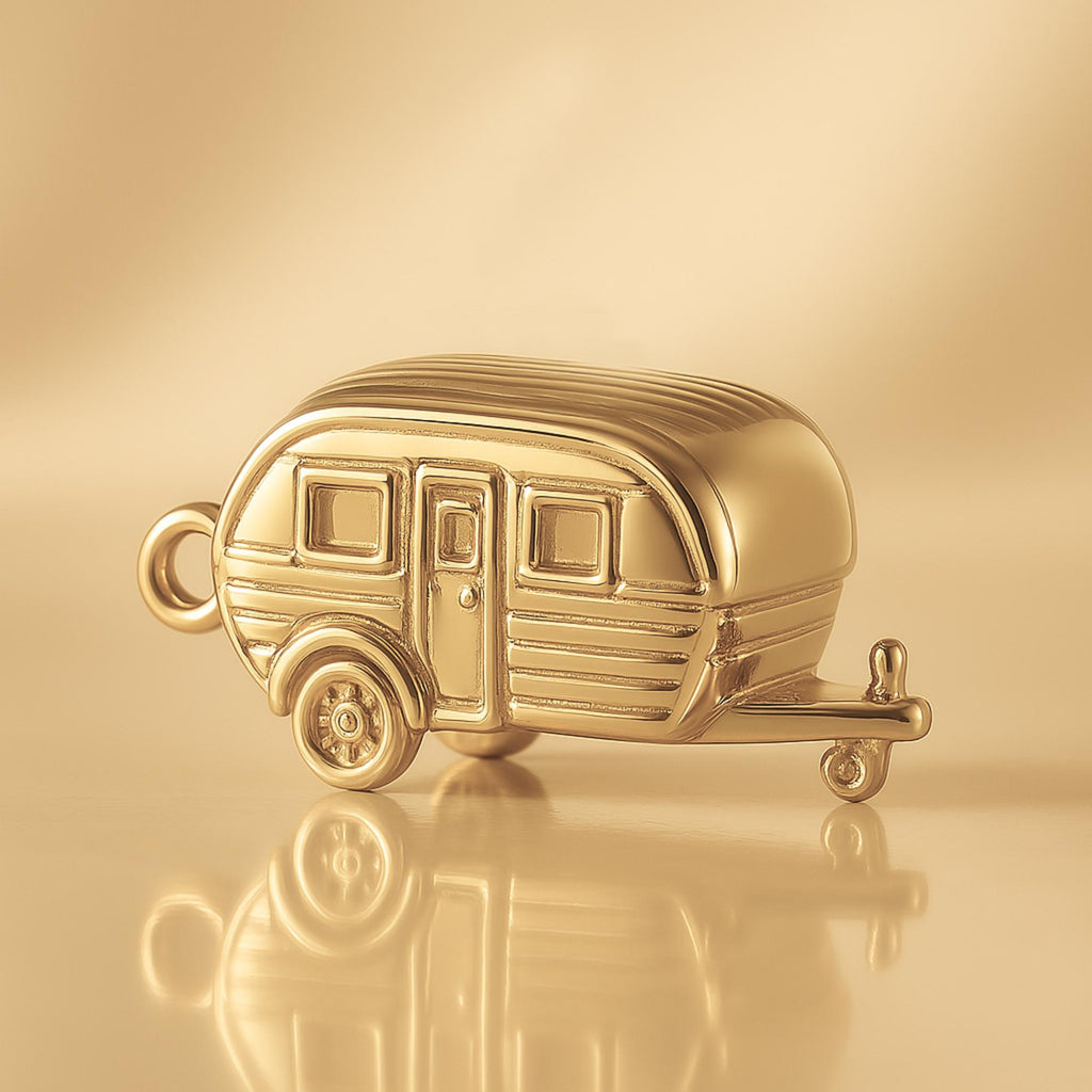 14ct Gold Plated - Vintage Camper Caravan Charm