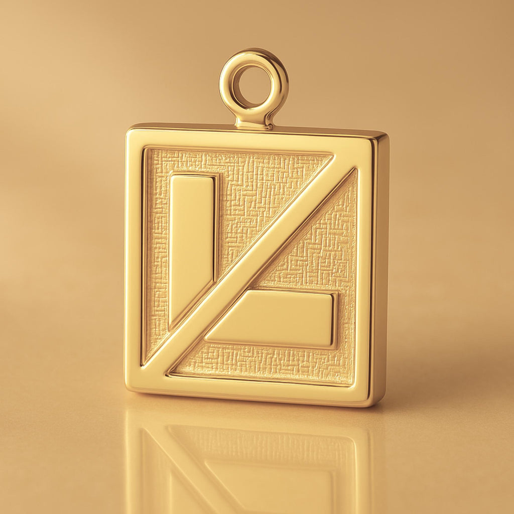 14ct Gold Plated - Lost L Plate Charm