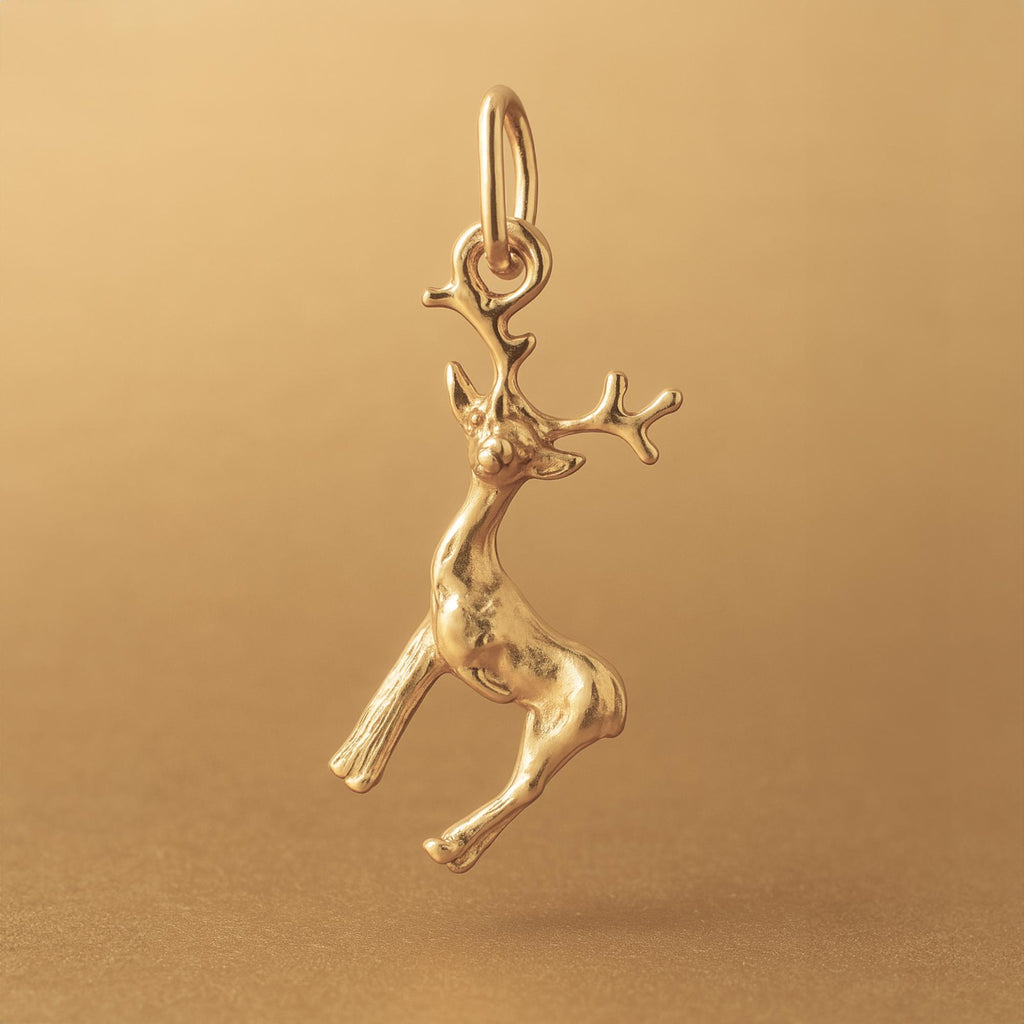 14ct Gold Plated - Tundra Reindeer Charm