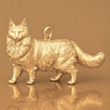 18ct Yellow Gold - Norwegian Forest Cat Charm