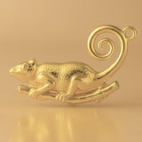 14ct Gold Plated - Panther Chameleon Charm