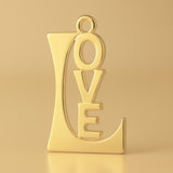 14ct Gold Plated - Love Monogram Charm