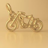 14ct Gold Plated - Vintage Motorbike Charm
