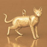 14ct Gold Plated - Savannah Cat Charm
