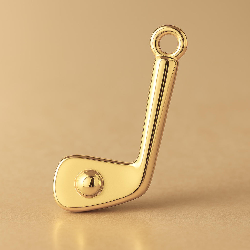 14ct Gold Plated - Mini Golf Club & Ball Charm